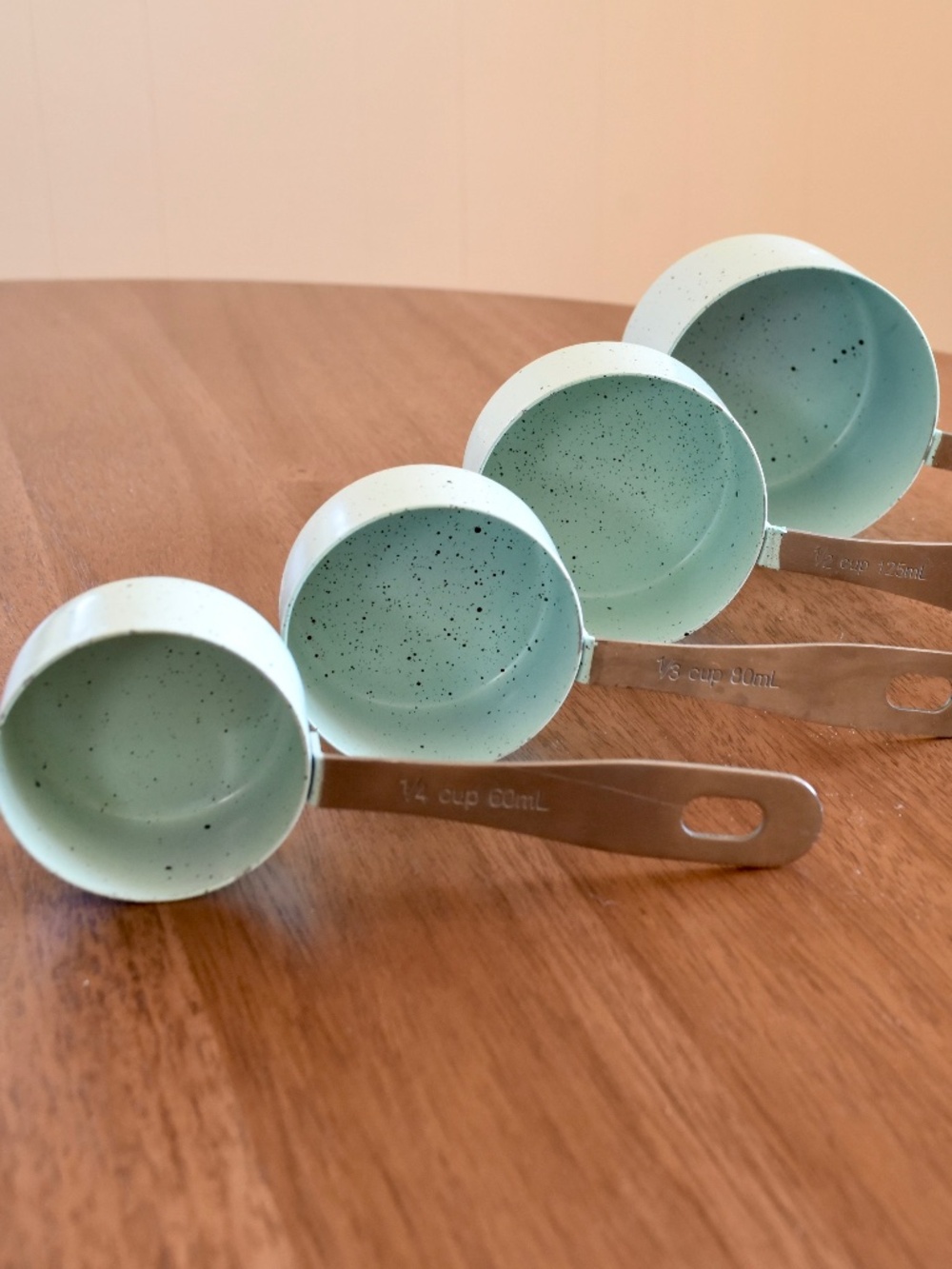 Masterclass Speckled Light Mint Blue Measuring Cup Set of 4